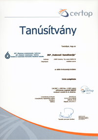 HACCP Tanúsítvány